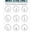 time worksheet sample page